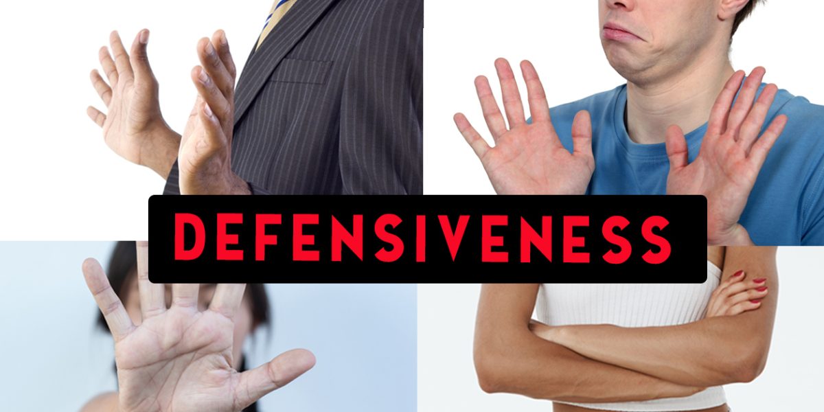 Defensiveness: give yourself a break and apologize for real