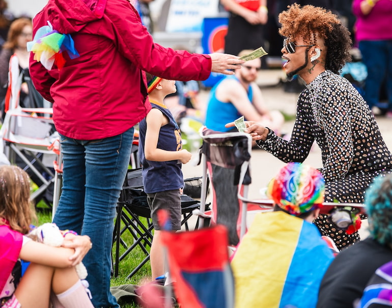 Gemini performer at Quad Cities Pride Festival