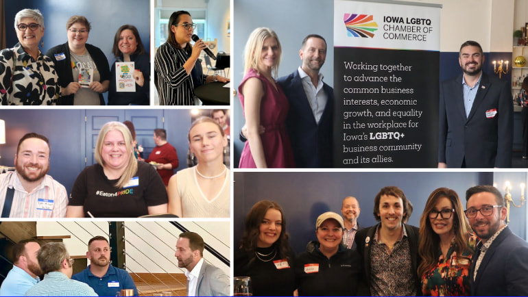 Iowa LGBTQ Chamber of Commerce photo gallery of launch events in Davenport and Dubuque