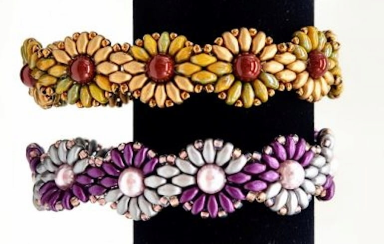 Spiral daisy bracelet at Beadology Iowa