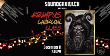 Krampus Charcoal Workshop and Class at Soundgrowler