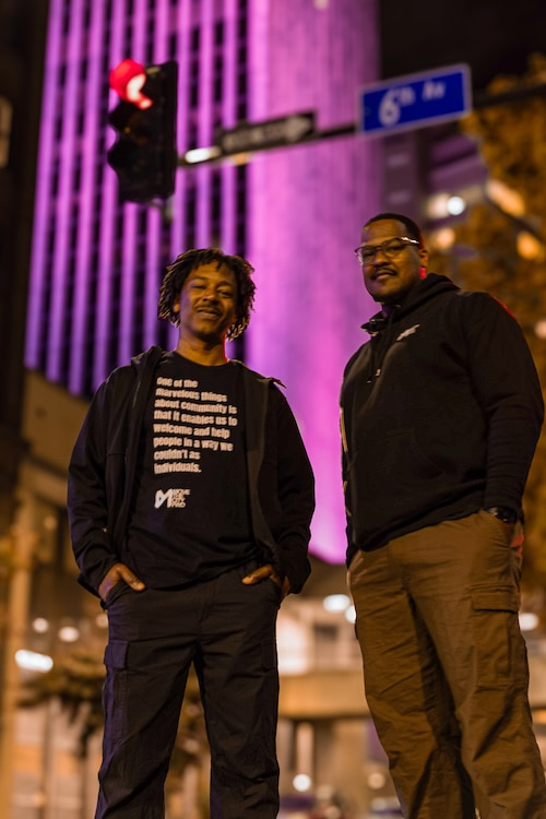 Larry and Corey at night 500x750