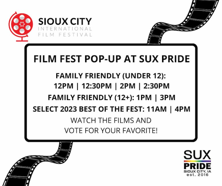 Sioux City International Film Festival at SUX Pride 770x645 Sioux City International Film Festival Popup at SUX Pride