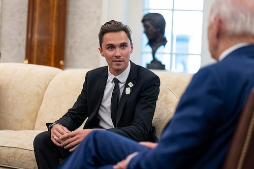 David Hogg meets with President Joe Biden