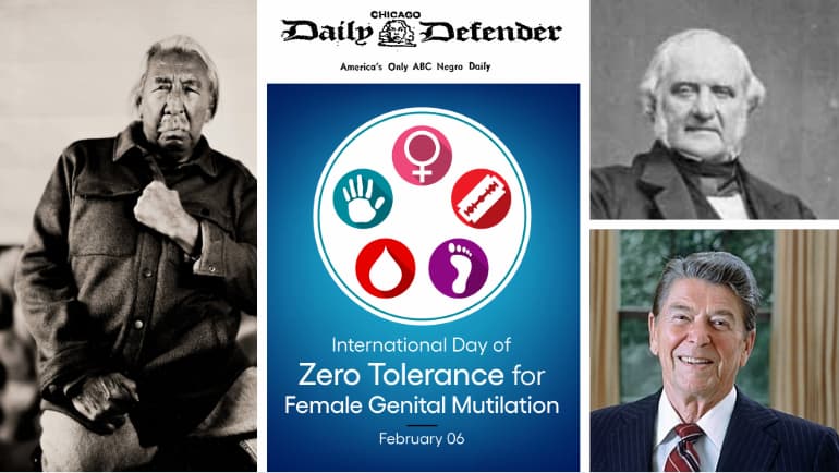 February 6 in History: relocation of freed slaves begins, Reagan Doctrine emerges, female mutilation defied worldwide, more