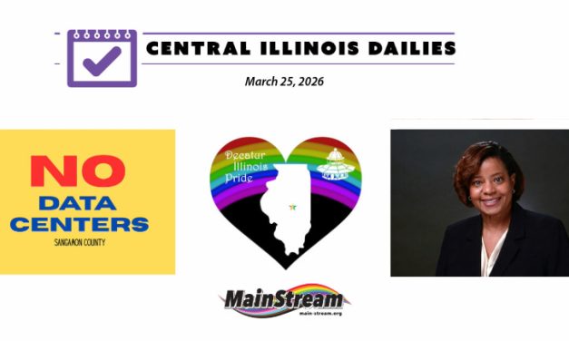 Central Illinois Dailies for 3-25-26: Decatur Pride fundraiser, no to Sangamon County data center, ICC hires first Black woman president