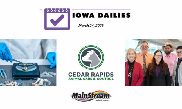Iowa Dailies for 3-24-26: psilocybin for PTSD, Cedar Rapids Animal Care review, Johnson County supervisor shake-up
