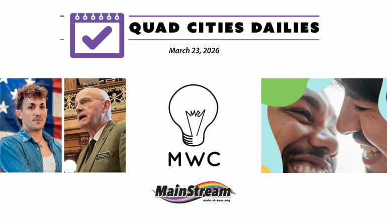 Quad Cities Dailies for 3-23-26: Midwest Writing Center interns, new “4-D Wheel” series, Croken versus Peters is official