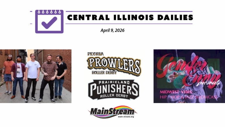 Midnight Miles debuts alt-country album, Midwest Vibes with hip-hop and jazz, Roller derby season opener: Central Illinois Dailies for 4-9-26
