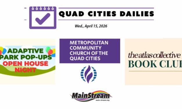 Park fun for special needs kids, dog-focused book time at The Atlas Collective, community meal at MCCQC: Quad Cities Dailies for 4-15-26