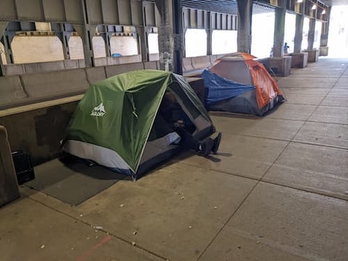 homeless encampment in chicago