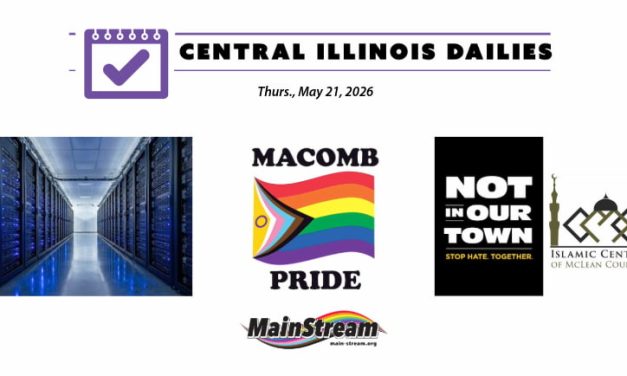 Normal, Bloomington slow data centers, Islamic Center hosts prayer, Macomb Pride seeks spoken word: Central Illinois Dailies for 5-21-26