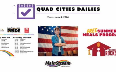QC Pride Fest kicks off Friday, Peters trounces Croken for House 97 seat, free meals for kids and teens: Quad Cities Dailies for 6-4-26