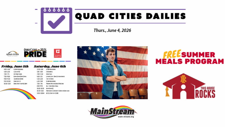 QC Pride Fest kicks off Friday, Peters trounces Croken for House 97 seat, free meals for kids and teens: Quad Cities Dailies for 6-4-26