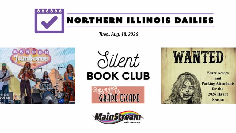 Work as a scare actor in Orion, join a silent book club in Galena, jam with The Sweet Lillies: Northern Illinois Dailies for 8-18-26