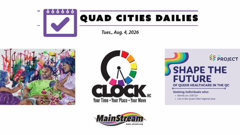Clock Inc. seeks more donations, TPQC seeks health care input, CHC unveils breastfeeding mural: Quad Cities Dailies for 8-4-26